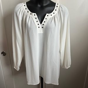 Eyelet Trimmed Blouse